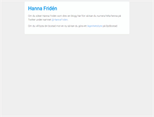 Tablet Screenshot of hannafriden.com